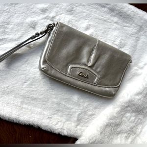 Coach silver wristlet